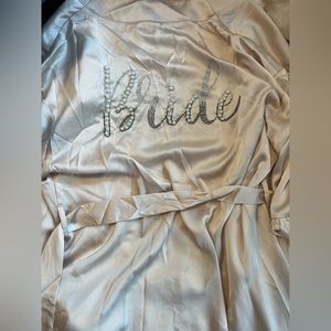 Champagne beaded bride robe